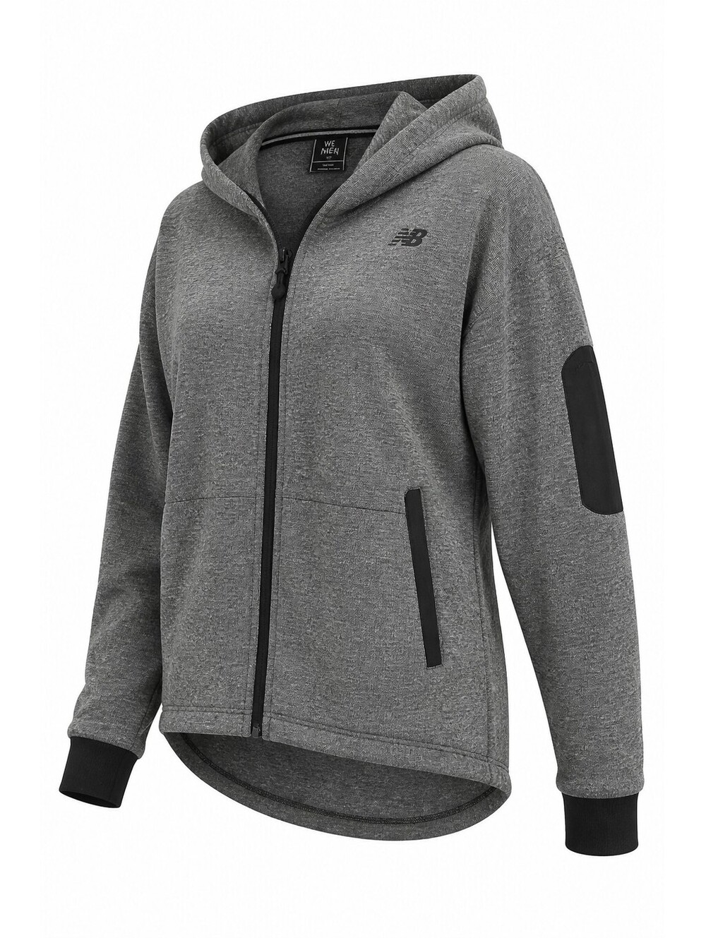 Fusion Knit Gray Full Zip Hoodie Sweatshirt Size Large